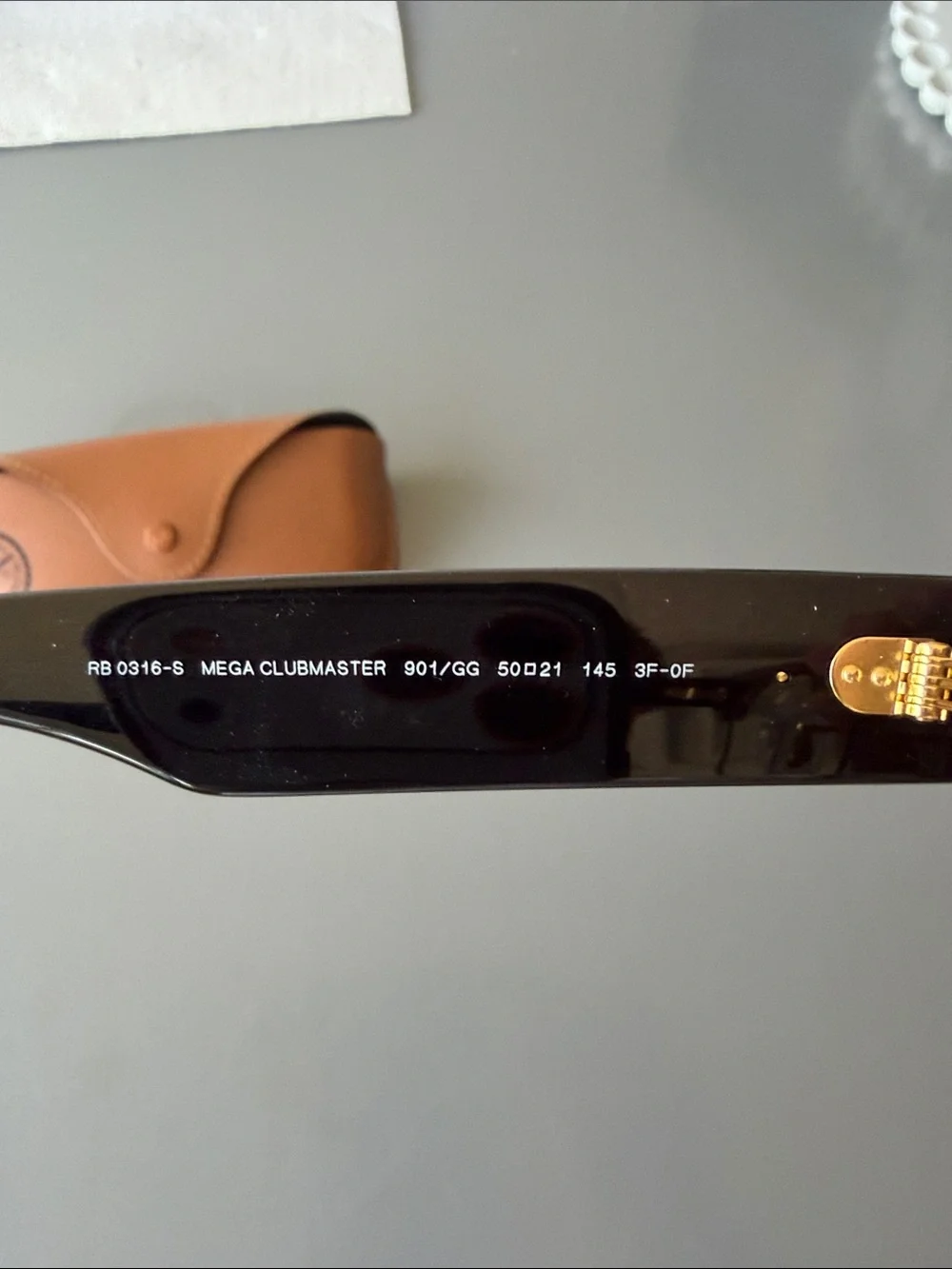 Ray-Ban Black and Gold Browline Sunglasses